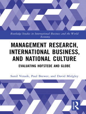 cover image of Management Research, International Business, and National Culture